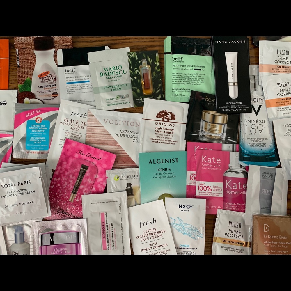 50 skincare samples name brand
